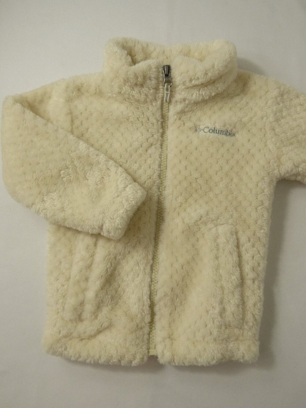 Columbia Fire Side Girls' Cream Full-Zip Fleece Jacket, Size 18-24 Months